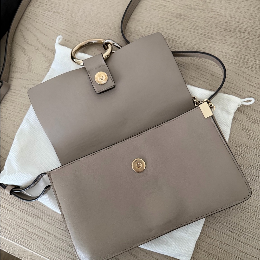 Chloe Beige Leather and Suede Crossbody Bag - Picture 10 of 12